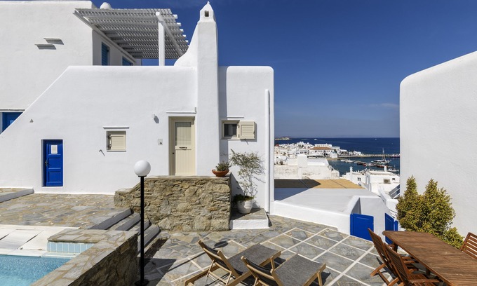 Mykonos Casa | Mykonos Supreme Town House con impresionantes vistas, piscina y estacionamiento privado - 2BR