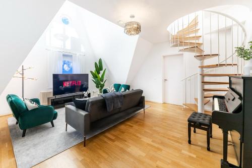 Mitte Apartamento | nestup - 130 qm Maisonette-Penthouse - Dachterrasse mit exklusivem Panoramablick