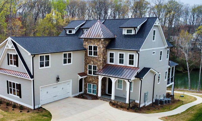 Smith Mountain Lake Casa | NEW 2024! LUXURY LAKEFRONT!Chef's Kitchen, Elevator, Firepit, Bar, Gameroom!