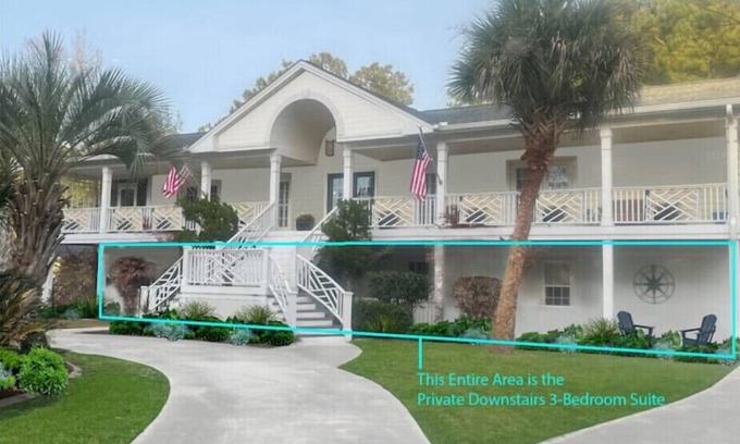 Morehead City Apartamento | New 3 BR/2 bath Suite. Near Historic Beaufort. Kitchen, W/D, extras! No stairs.