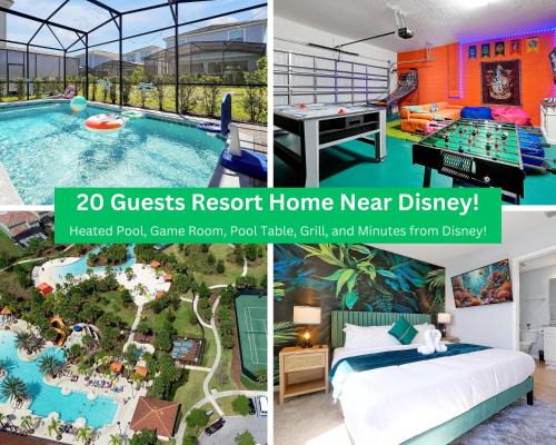 Loughman Casa | NEW 5 bed 4 bath, 20 Guests Resort Near Disney W PS5,BBQ, Pool