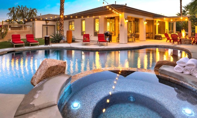 Orchards Villa | NEW! Walk to Festivals All Inclusive Estate - Heated Pool/Spa/Golf/Casino/Games