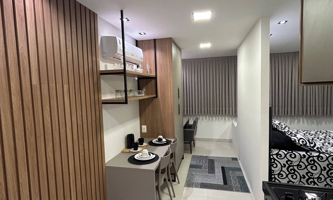 Manaira Apartamento | New building flat with full leisure area, 30 m2 furnished. Excellent location