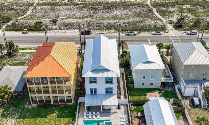 Sunnyside On The Gulf Casa | New Coastal Craftsman Masterpiece. 9 BR/11BA, Private Pool & Hot Tub, Gulf View