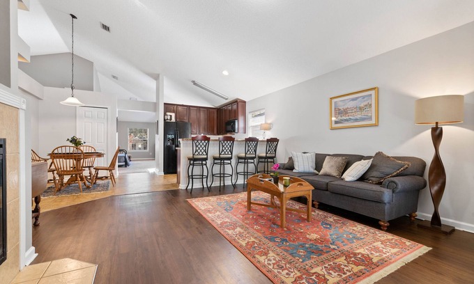 Northside Casa | NEW! Cozy home w fire pit, minutes from airport! Foosball table & so much more!