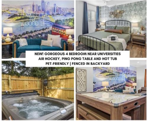 South Oakland Casa | NEW Gorgeous 4bd near universities Hot tub Games