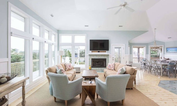 Duck Casa | New Listing! Semi Ocean Front with Pool & Hot Tub
