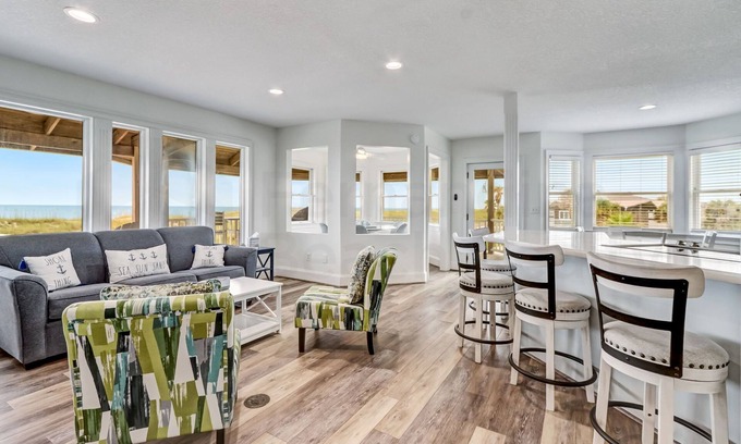 Fernandina Beach Casa | New Listing! Stunning Oceanfront 4-bedroom 3 bath house nestled on the quiet end of the island.