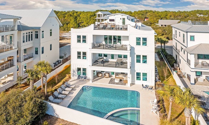 Dune Allen Beach Casa | New Luxury 30A Retreat! - 11BR/13BA -Private Pool, Rooftop Lounge, Golf Cart Inc
