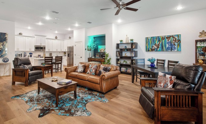 Arlington Casa | NEW Penthouse Rooftop Deck! Steps to Stadium. Lux Extras, private garage & gated