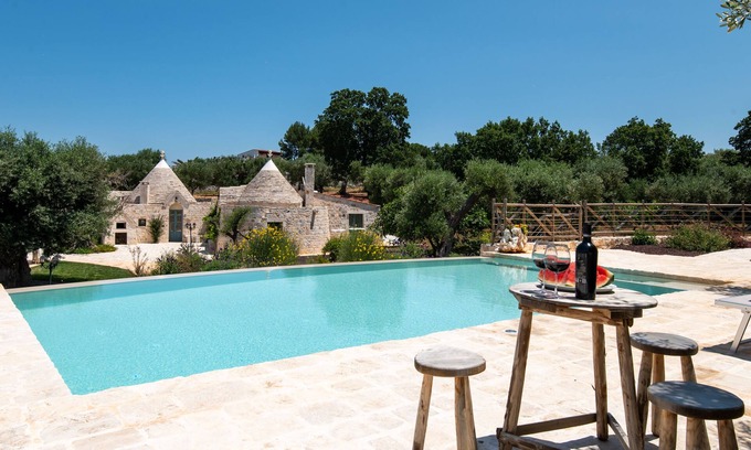 Castellana Grotte Villa | New renovation Luxury Trulli ERICLA Resort with infinity pool and olive trees