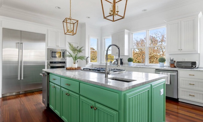 Isle of Palms Casa | New Renovation! Steps to Beach! Pool, Elevator, Putting Green, Game Room