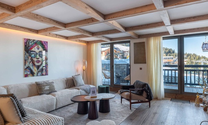Courchevel Apartamento | Apartamento nuevo a pie de pistas con acceso a piscina y SPA