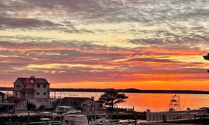 Bethany Beach Casa | NEW: Spacious 4-BR townhome with marina & bay views, pool and easy beach access.