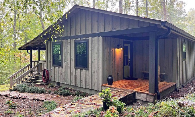 Saluda Cabaña | NEW! The Cottage at Whispering Falls: Luxury, charm, privacy on 7 wooded acres