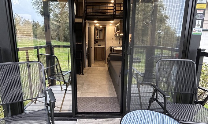 Penn Valley Casa | New tiny house near Grass Valley! Pool & hot tub on shared 5 acre wooded lot!