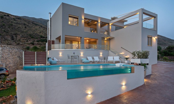 Mariou Villa | New Villa w/ Private Pool in Plakias, Jacuzzi, Children Area, Walk to Restaurant