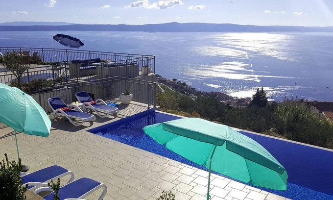 Podgora Villa | Nueva Villa Con Grandes Vistas Al Mar Amplia Terraza