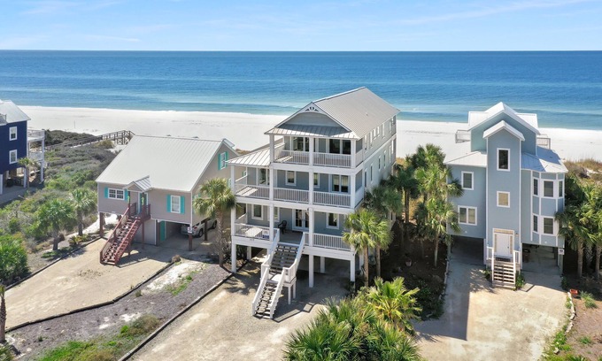 Cape San Blas Casa | Huge recientemente remodelado 7 BR Frente al golfo Casa, Ascensor, Se aceptan mascotas ~ Moonstruck