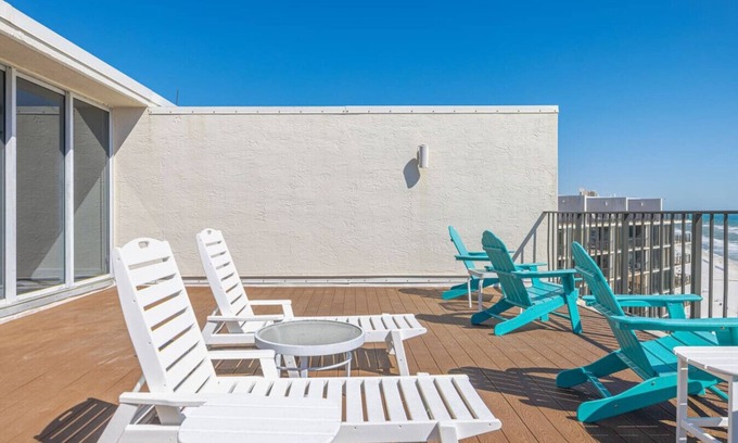Panama City Beach Apartamento | Edgewater Beach Resort! T2- 3BR / 3BA Penthouse con terraza privada en la azotea. ¡Guauu!