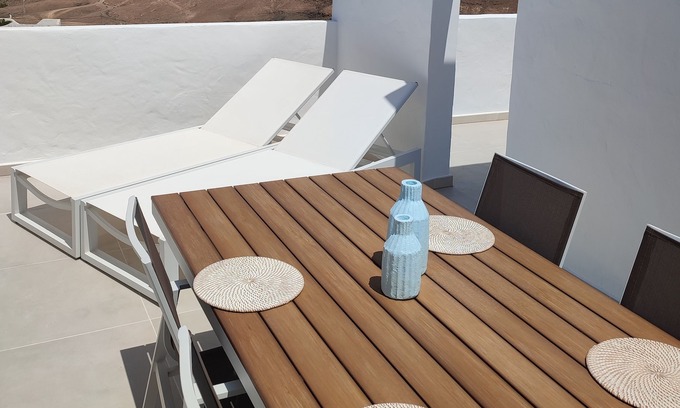 Betancuria Apartamento | Newly renovated and beautifully furnished apartment with sea view