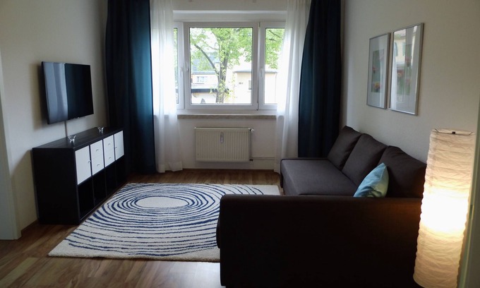 Leutzsch Apartamento | Bonito apartamento de 2 dormitorios en planta baja con Wi-Fi