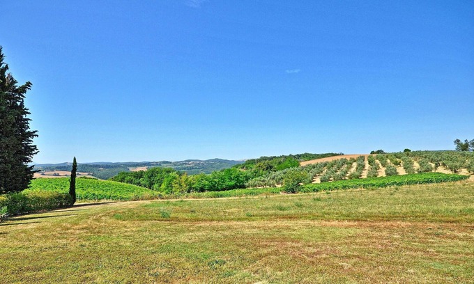 San Gimignano Apartamento | Bonito apartamento con A/C, piscina, WIFI, TV, terraza, vista panorámica y aparcamiento