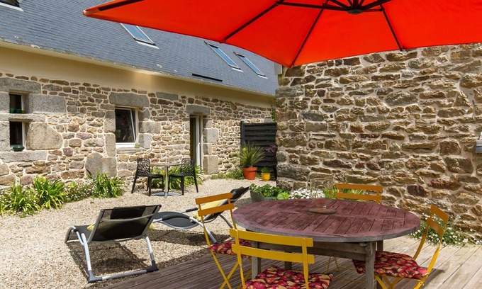 Tregunc Casa | Acogedor apartamento en villa para 4 personas con WIFI, TV, terraza y aparcamiento