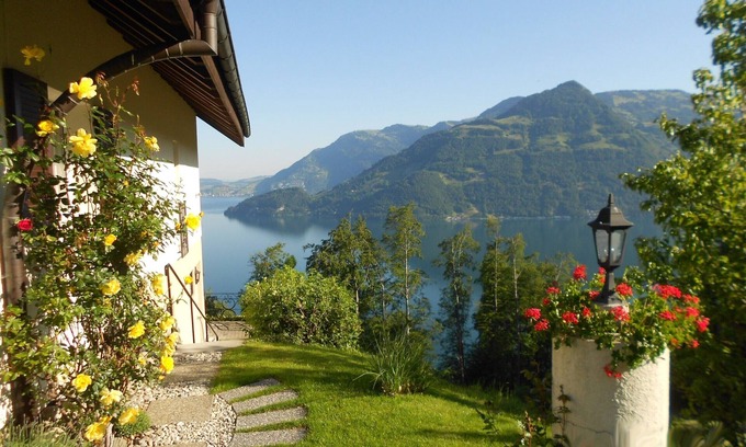Emmetten Apartamento | Apartamento en un lugar de ensueño con vistas al lago de Lucerna y las montañas