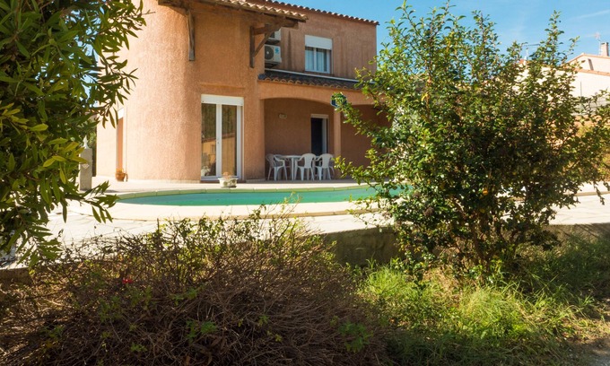 Perpignan Villa | Hermosa villa tranquila con gran piscina privada cerca de Saint Cyprien