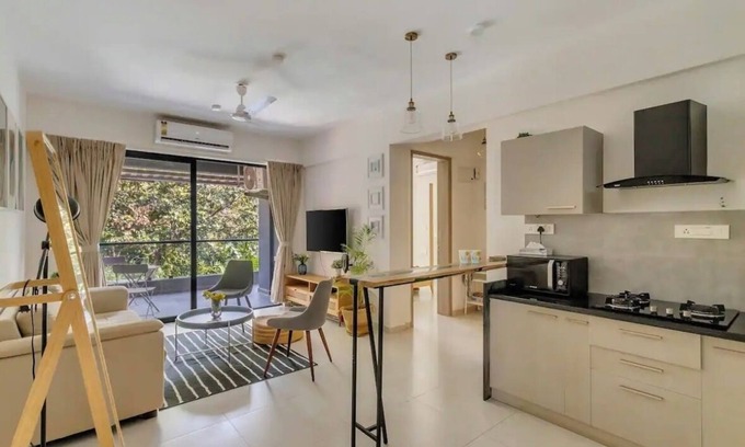 Vagator Apartamento | Nistula: Luxury Apartment 11 with Common Pool in Assagao