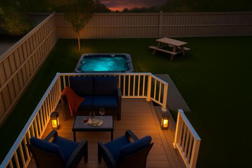West Edmonton Casa | Nordic Retreat near West Edmonton Mall with Hot Tub & Lounges
