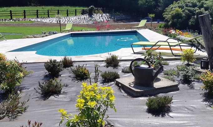 Saint-Hymer Casa | Casa normanda cerca de Deauville hasta 10 personas con piscina climatizada