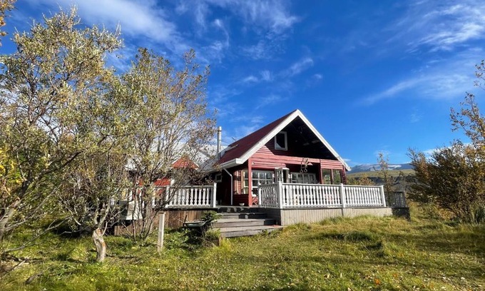 Rangarþing ytra Casa | Northen Lights Cabin, Riverside, Mountain view