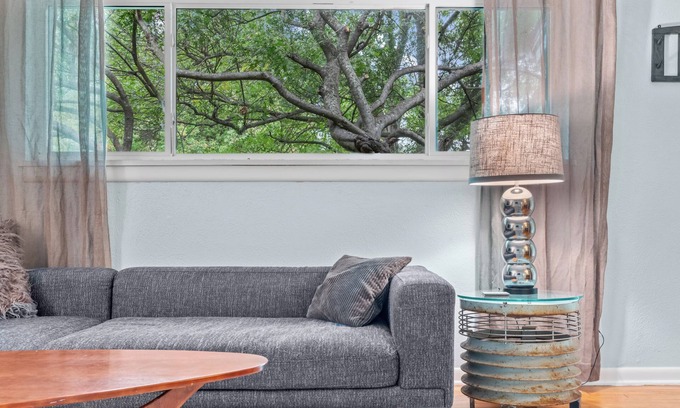 Fort Worth Casa | Oak Canopy with Cheerful Sprawling Backyard