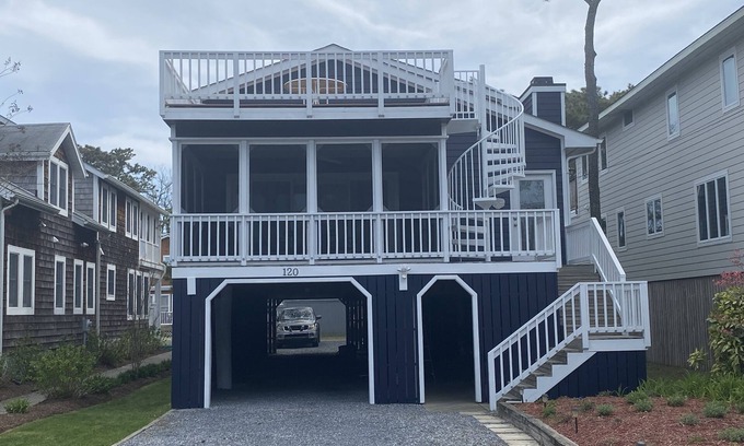 Bethany Beach Casa | Océano Bloque con el océano Ver- Paseo a la playa; A 3 cuadras de las tiendas del centro