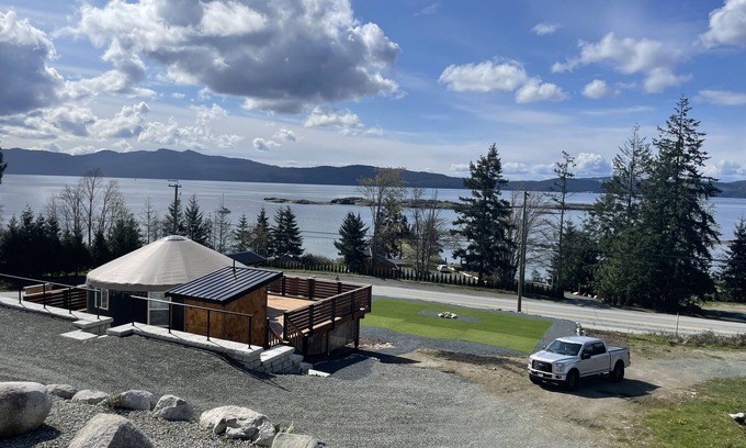 Powell River Cabaña | Ocean front luxury yurt on beautiful landscaped property