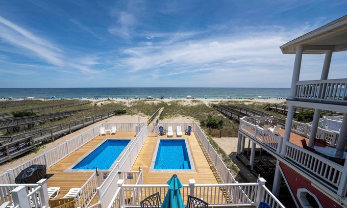 Kure Beach Casa | Ocean Oasis at Kure Beach, Oceanfront, Private Heated Pool