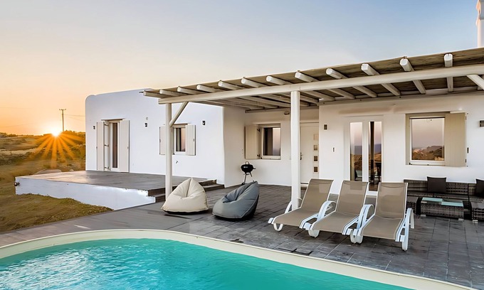 Plintri Villa | Casa con vista al mar, Mykonos
