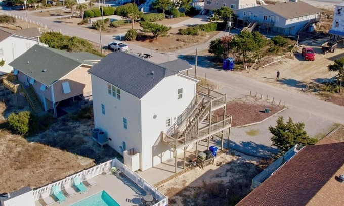 Emerald Isle Casa | Casi casa frente al mar con piscina privada