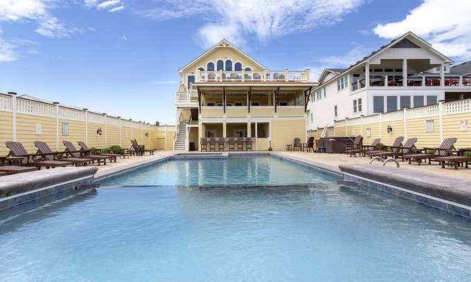 Kill Devil Hills Casa | OCEANFRONT, 22 BRs, ELEV, Pool, H Tub, Theater Rm, Rec Rm, KD505, Beyond Paradise