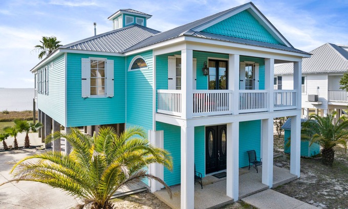 Ocean Springs Casa | Sandhill Beachhouse - Capacidad 10, Playa natural privada - Ocean Springs / Biloxi Are