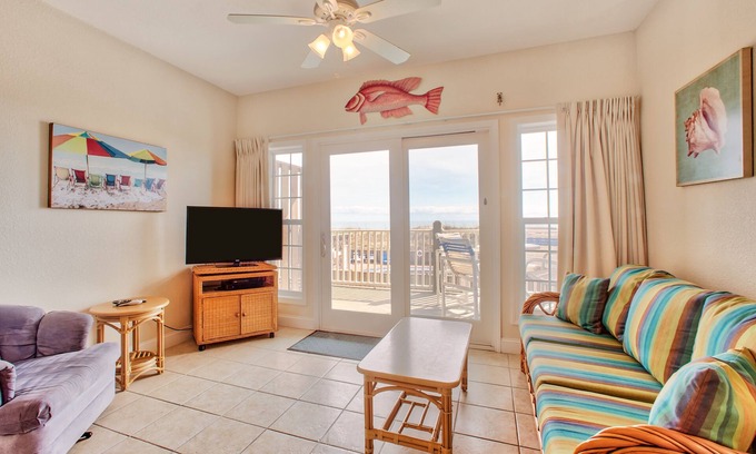 Hatteras Casa | Oceanfront, dog-friendly condo with pool, hot tub, large deck, fast WiFi, & view