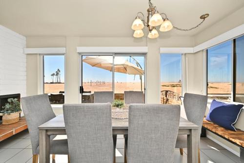 Balboa Peninsula Casa | Oceanfront Home on the Boardwalk with 3 car Garage, AC, Giant Patio, Ocean Views, Walk to Pier