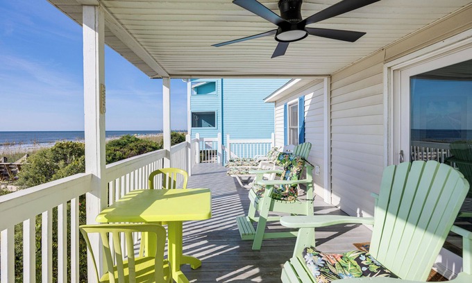 Surfside Beach Casa | Oceanfront Home w/Deck & Views in Surfside Beach!
