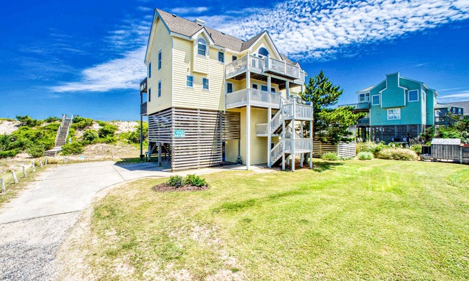 Avon Casa | Oceanfront home with private pool, hot tub, sunrise view, & huge decks - dog-friendly