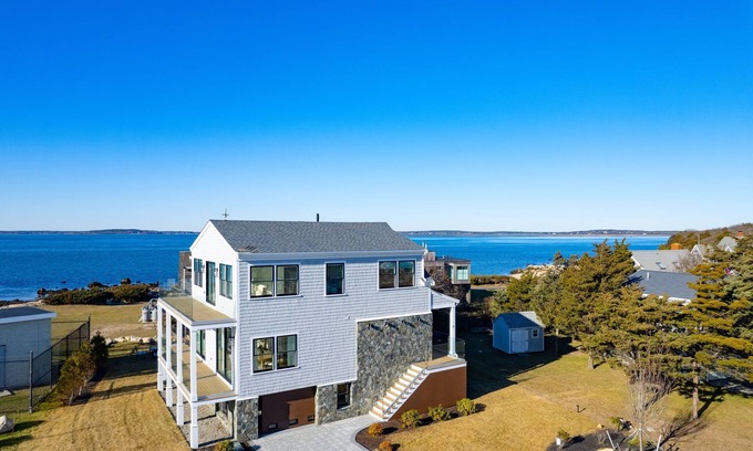 Silver Beach Casa | Oceanfront Pocasset Retreat: Hot Tub, Beach & Fire Pit!