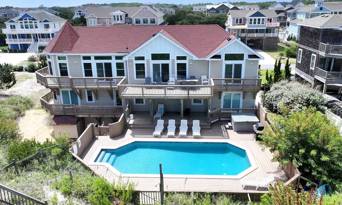 Whalehead Beach Casa | OCEANFRONT, priv pool & Hot Tub, Rec Room-WL1011, Sea Esta