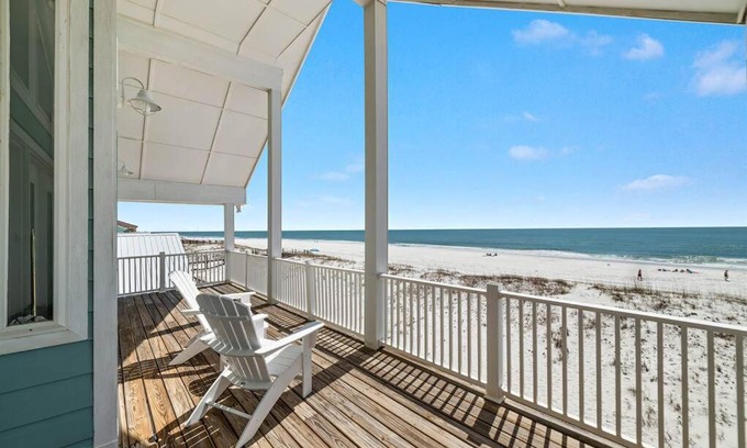 Gulf Shores Casa | Oceanfront/Zero Steps to Beach/Views/4BR