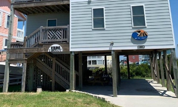 Rodanthe Cabaña | Oceanside Corta caminata al océano / sonido. Incluye pases de pesca en el muelle.